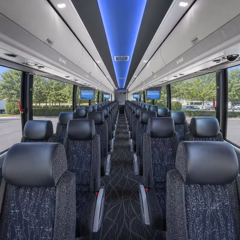 40-56 Passenger Charter Bus Interior