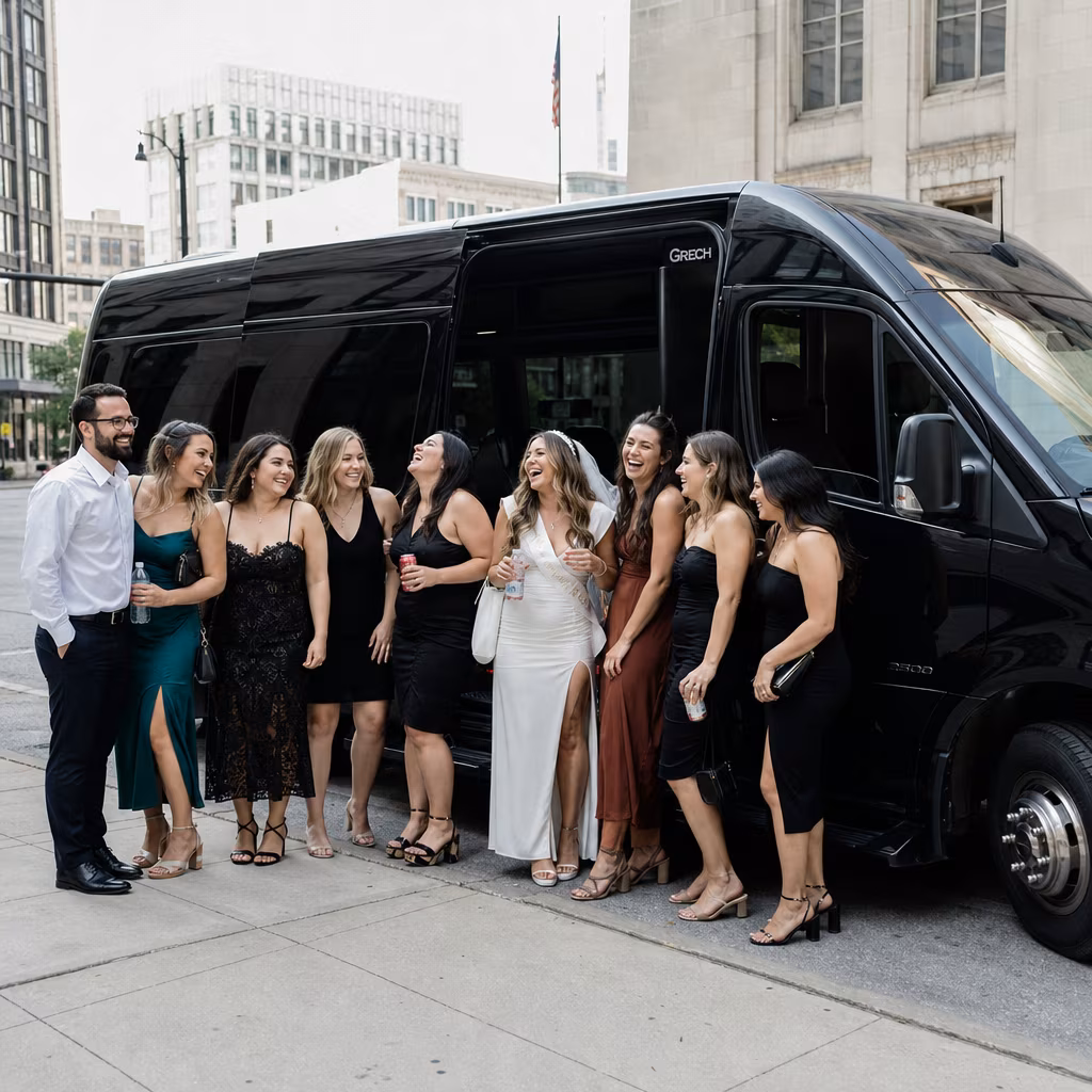 Bachelor and bachelorette party bus