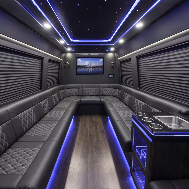 14 Passenger Sprinter Limo Interior