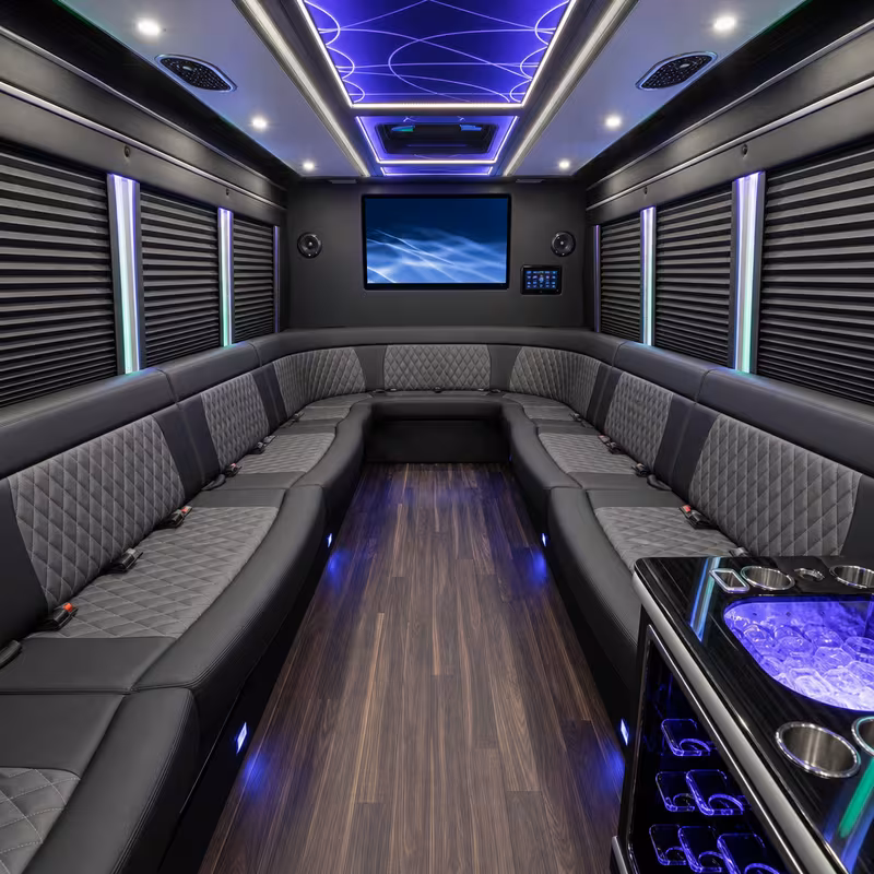 14 Passenger Sprinter Limo Interior
